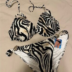 Victoria’s Secret MALDIVES COLLECTION Tiger Sexy Swimsuit 34DD/Large-NWT-RARE